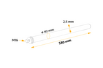 Lige rør til montering af DOMAR DK8020 skærm, beslagdiameter 42 mm, længde 580 mm