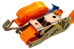 Sæt med fire UNITRAILER 2m/25mm/1t orange transportbånd med strammer