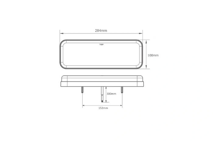 TruckLED L1871+L1872 LED NEON DYNAMISKE baglygter, 0,35m kabel, 6 funktioner, venstre+højre