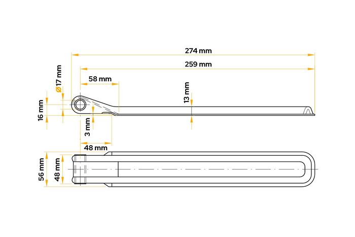 UNITRAILER BSCH 10-270 trailer sidehængsel