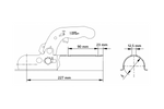 KNOTT K7.5-D kuglekobling til en 750 kg trailer med en 60 mm rørformet trækstang