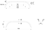 Tandem skærm til 14-15" trailer DE HAAN THRD 22155 hjulkasse 1550/220mm