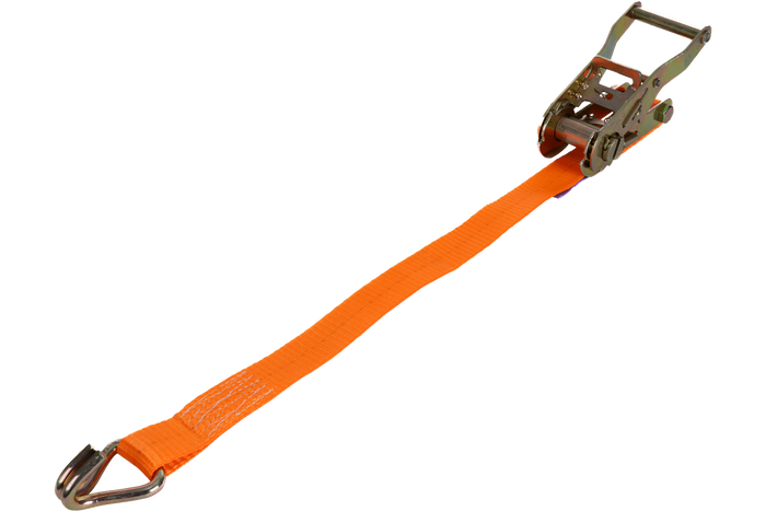 Sæt med fire UNITRAILER 12m/25mm/1t orange transportbånd med strammer