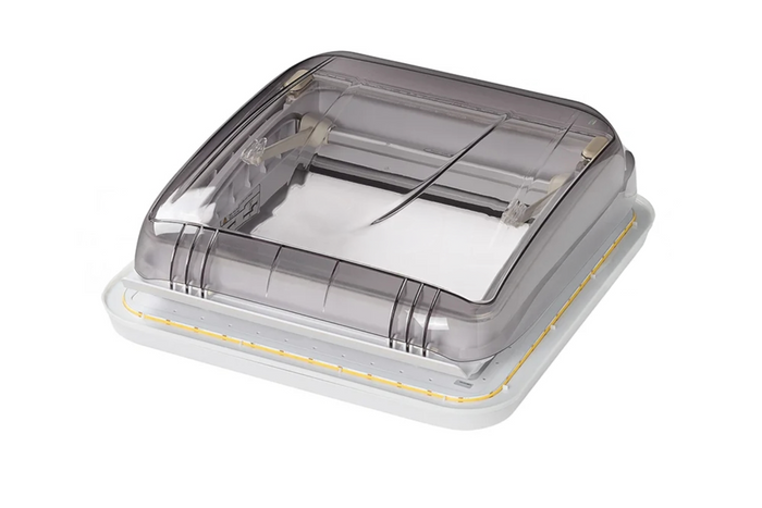 ProPlus 610905V01 tagvindue til campingvogn med LED-belysning 400x400mm