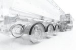 Dobbeltskærm til trailer 17,5-19,5" DOMAR DK7140 hjulkasse 1000/500mm metal med gummikant