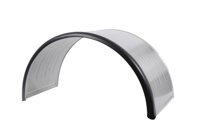 Dobbeltskærm til trailer 17,5-19,5" DOMAR DK7140 hjulkasse 1000/500mm metal med gummikant