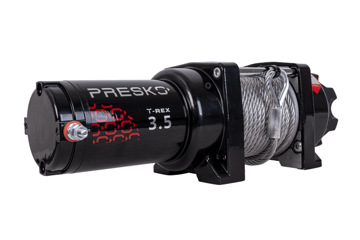 Elektrisk spil til PRESKO T-REX 3.5 12V 1590kg trailer med 12m stålkabel