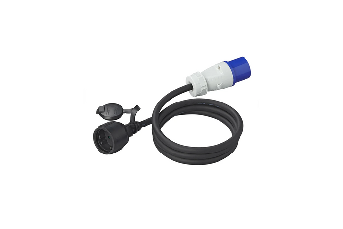 Adapter med CEE-stik og stikkontakt med beskyttelseskontakt 16A 230V ProPlus 373530DE kabel 150cm