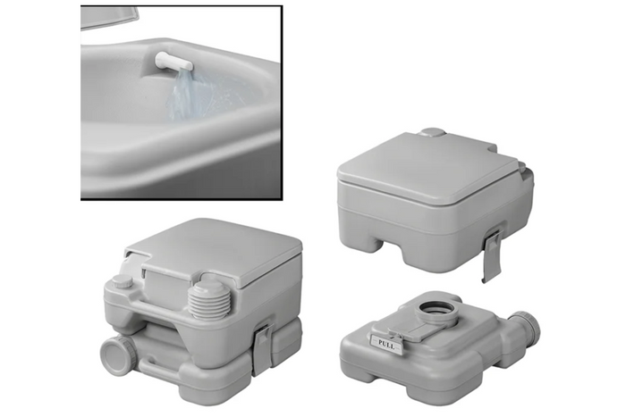 ProPlus 370415CR Bærbart Campingtoilet Grå 10L/10L