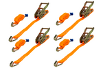 Sæt med fire UNITRAILER 2m/25mm/1t orange transportbånd med strammer