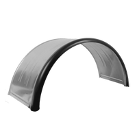Dobbeltskærm til trailer 15-16" DOMAR DK7120 hjulkasse 880/400mm metal med gummikant