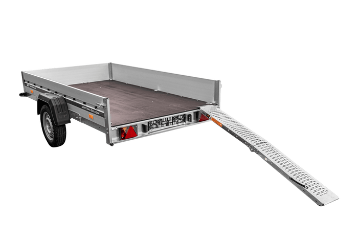 UNITRAILER ALR004B foldbar rampe stålrampe til trailer 190 cm 200 kg