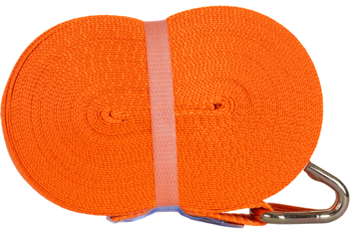 Sæt med fire UNITRAILER 12m/25mm/1t orange transportbånd med strammer