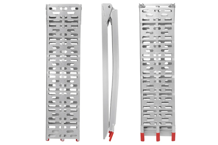 ProPlus 390096 foldbare ramper aluminiumsramper til trailere 220 cm 680 kg sæt med 2