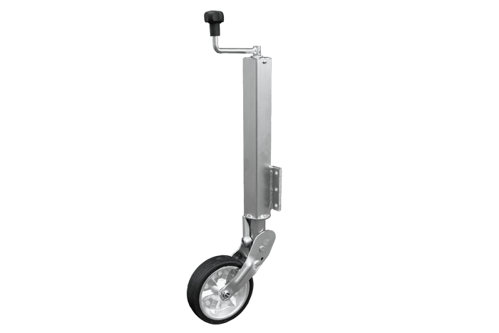 UNITRAILER automatisk støttehjul med håndtag 400 kg 60 mm 470-785 mm