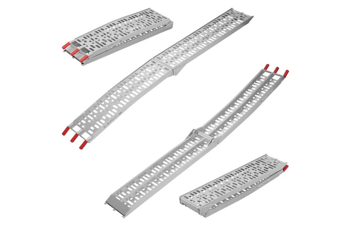ProPlus 390096 foldbare ramper aluminiumsramper til trailere 220 cm 680 kg sæt med 2