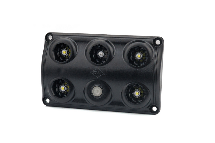 HORPOL LWD2157/CZ LED 900lm sort billampe med kontakt og rød diode