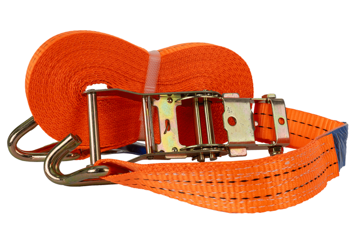 Sæt med fire UNITRAILER 12m/35mm/2t orange transportbånd med strammer