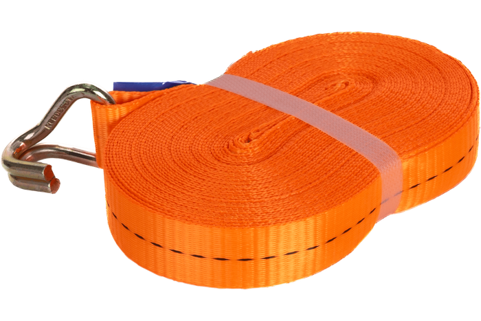 Sæt med fire UNITRAILER 12m/25mm/1t orange transportbånd med strammer